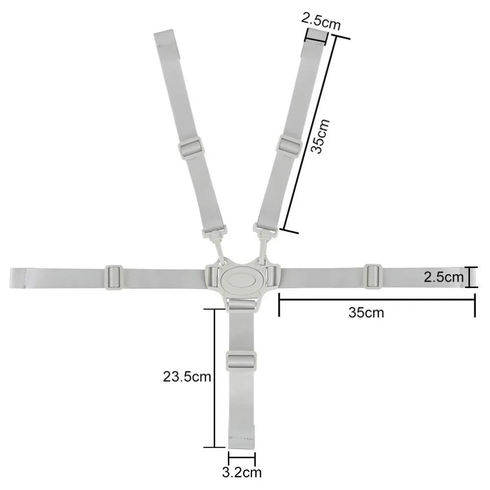 Universal Baby 5 Point Harness Seat Belt For Stroller High Chair Pram Buggy Pushchair