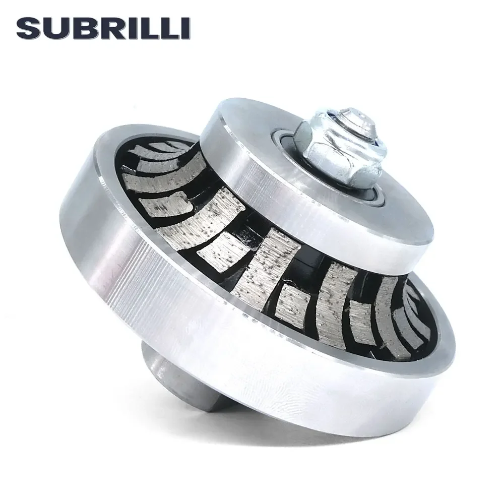 SUBRILLI Diamond Profile Wheel B10 Sintering Segmented Demi Bullnose Type For Stone Granite Marble Edge Hand Router Bit M14 5/8