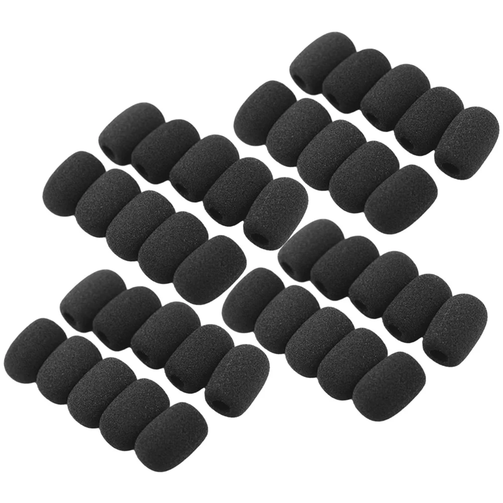 

50 Pcs Little Bee Amplifier Sponge Cover Headphone Microphone Protective Covers Microphones Accessories Protector