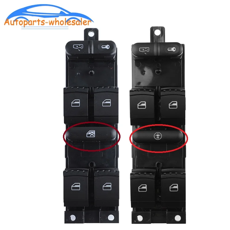 Car Master Power Window Switch Green Light Compatible