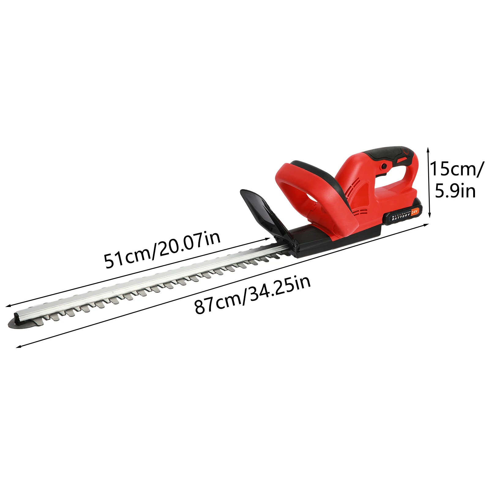 Powerful Batteries Rechargeable On/off Switch Safety Guard Hedge Trimmer 800W Electric Cordless Hedge Cutter Grass Shear 6