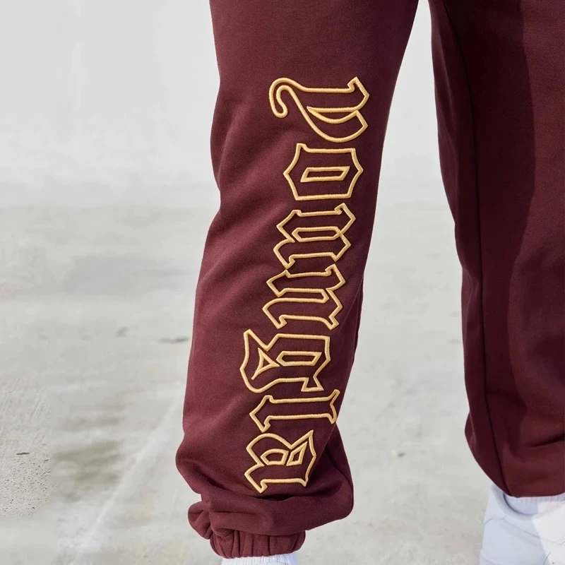 Embroidery Sports Fitness Drawstring Pants Joggers Gym Running Trousers Training Men Sweatpants Fashion Ankle Banded Pants