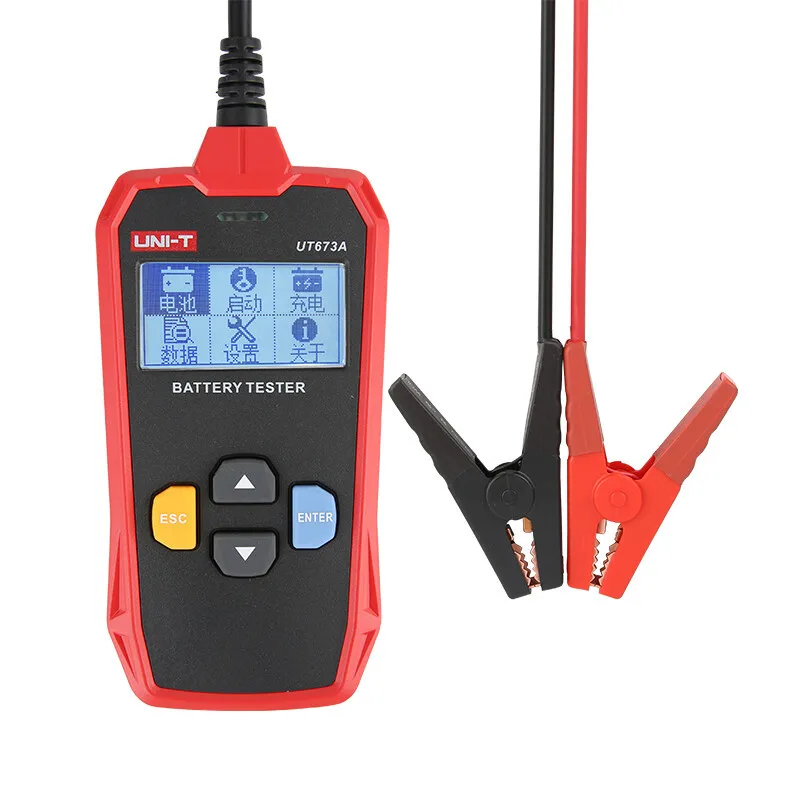 Battery Tester UNI-T UT673A Car Battery Tester Charger Analyzer 12V 24V Voltage Battery Test
