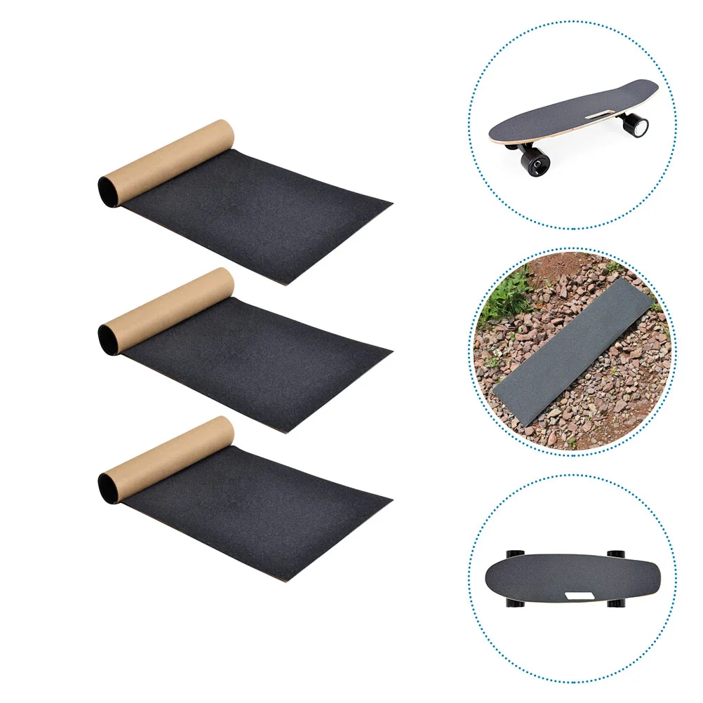 

3 Pcs Professional Diy Skateboard Part Tape Sandpaper DIY Supply Four Wheels Professional Tape Corundum Part