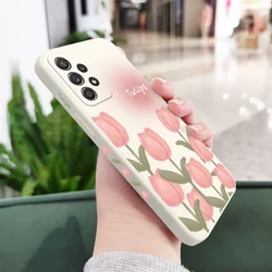 Elegant Tulip Floral Phone Case - Samsung A36 (White)