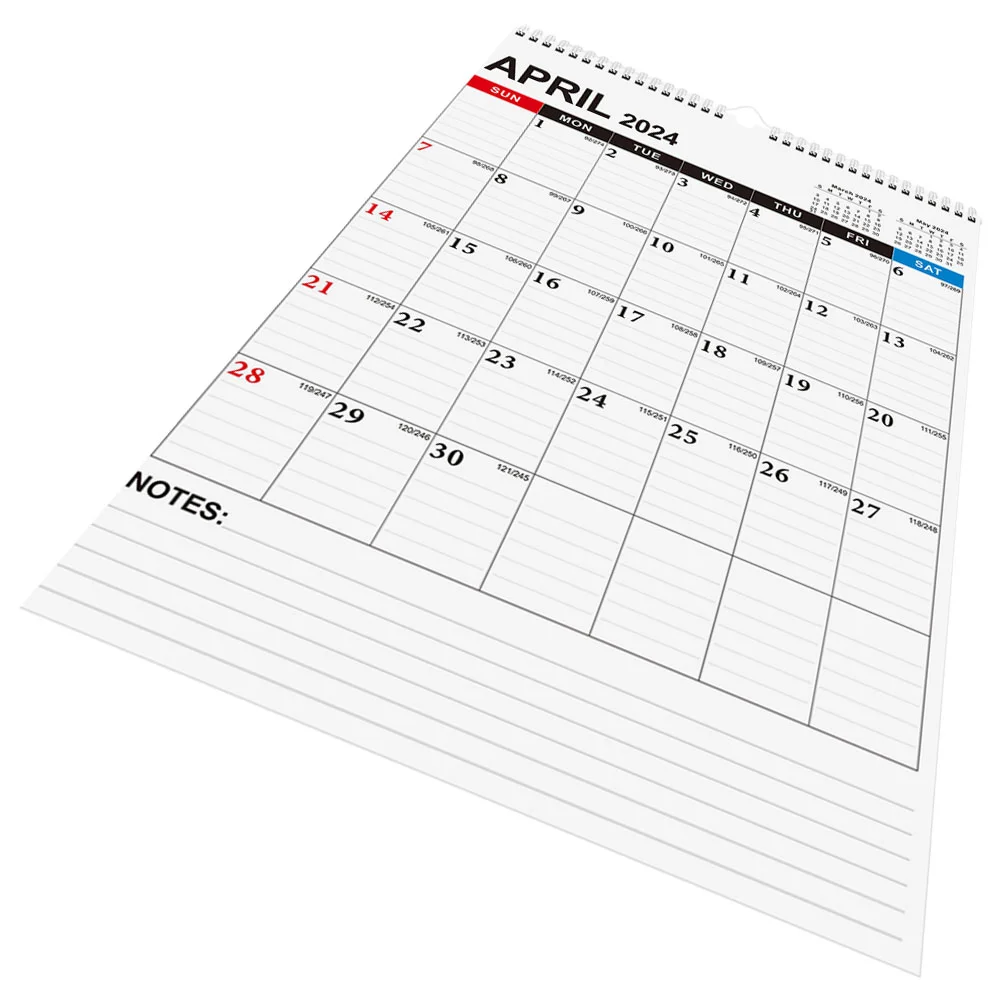 

English Wall Hanging Calendar Yearly Planner Sheet Memo Pad To Do List Agenda Schedule Organizer Check List Home Office