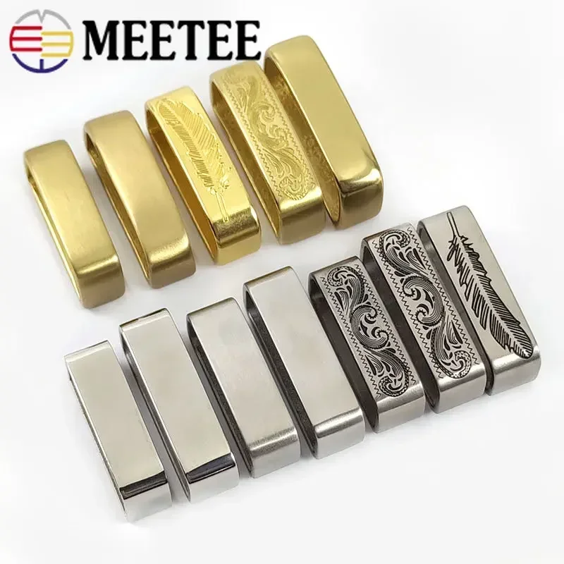 35-40mm 금속 순수 구리 벨트 루프 후크 솔리드 브래스 O D 링 벨트 버클 남성 의류 공예 DIY 하드웨어 액세서리