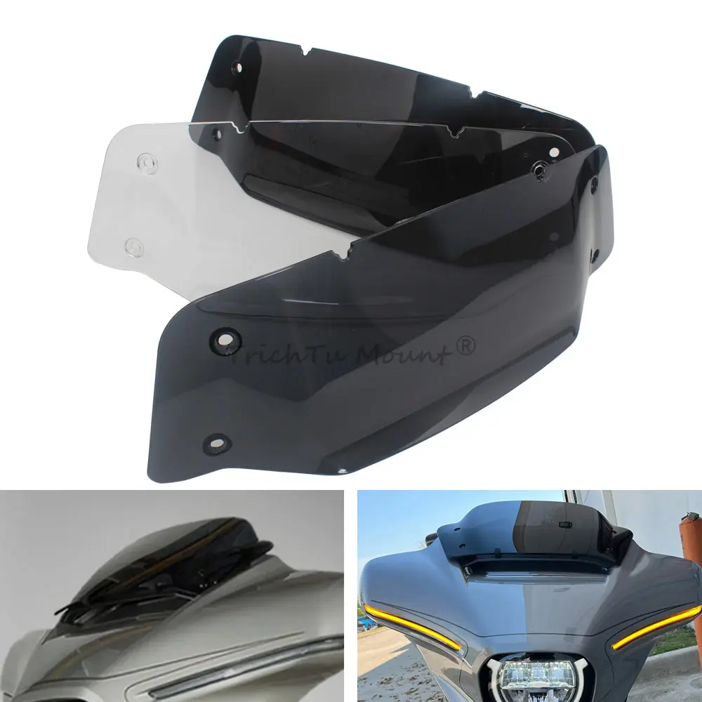 

7inch Motorcycle Windshield Fairing Wind Deflector Windscreen Cover For Harley Touring CVO Street Glide 2023 2024 Street Sliding
