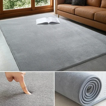 Coral Velvet Area Rug 1
