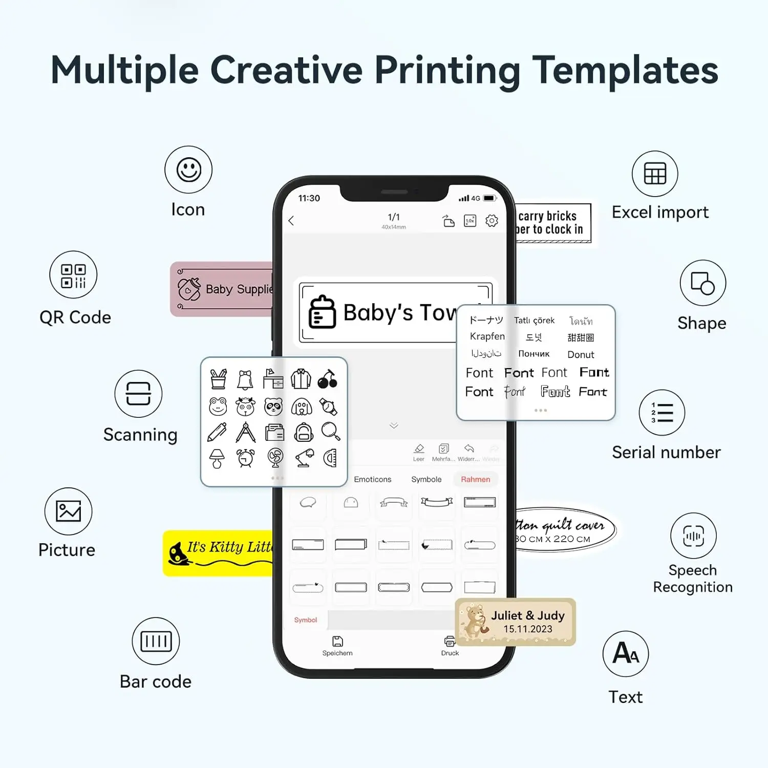 2024 New NIIMBOT D110 Upgraded Mini Label Maker Machine with Tape Portable Bluetooth Thermal Printer Self-adhesive Sticker Maker
