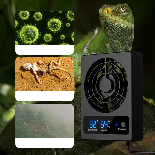 Reptiles Amphibians Fan with Automatic Switch Available Humidity Settings Fan Dehumidifier For Temperature Control Pets Products Reptiles Amphibians Fan with Automatic Switch Available Humidity Settings Fan Dehumidifier For Temperature Control Pets Products