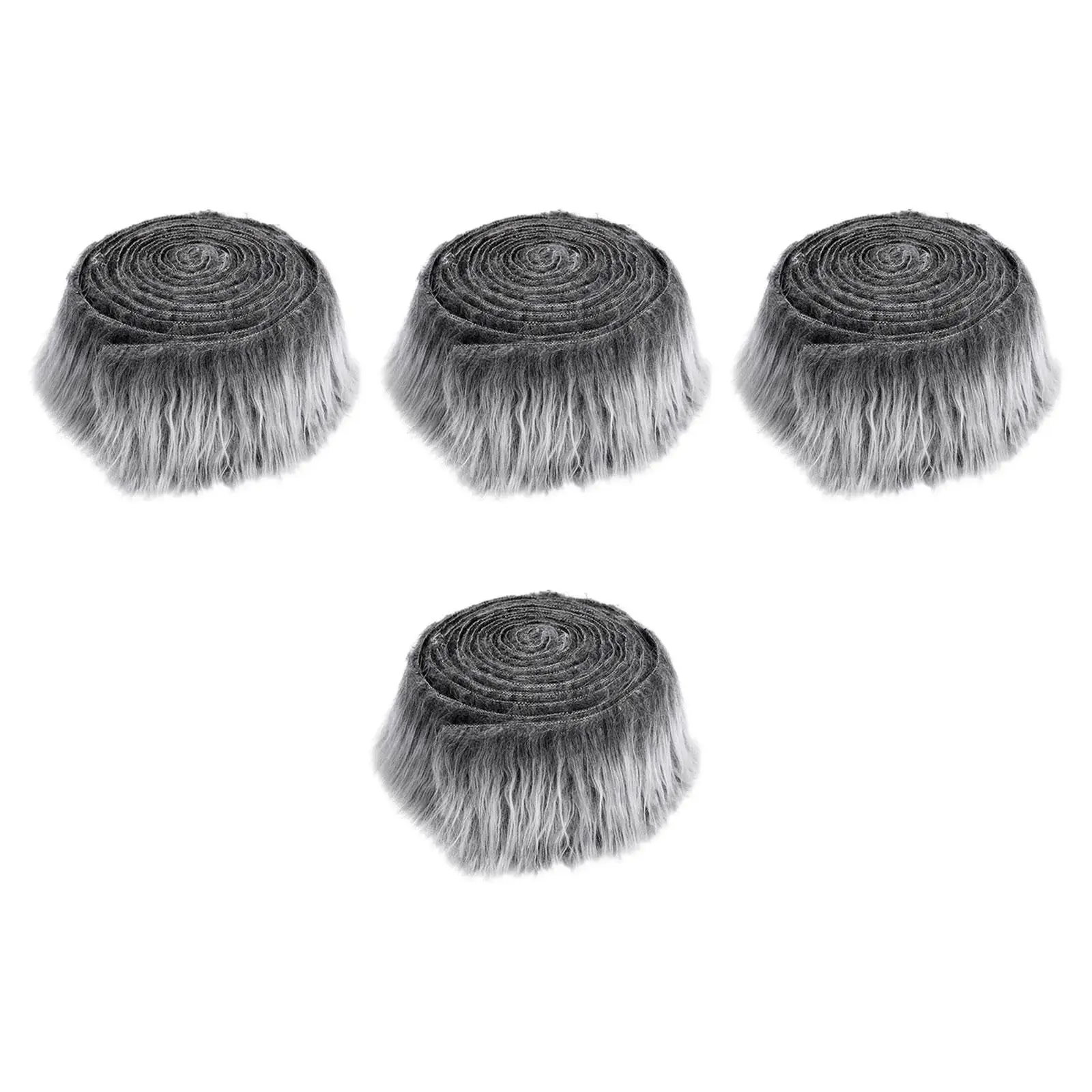 Fur Fabric 4Pcs Faux Fur Fabric For Costume DIY Soft Supplies Crafting Toy Fuzzy Hat Shoes Holiday Clothing Christmas Tree Decoration