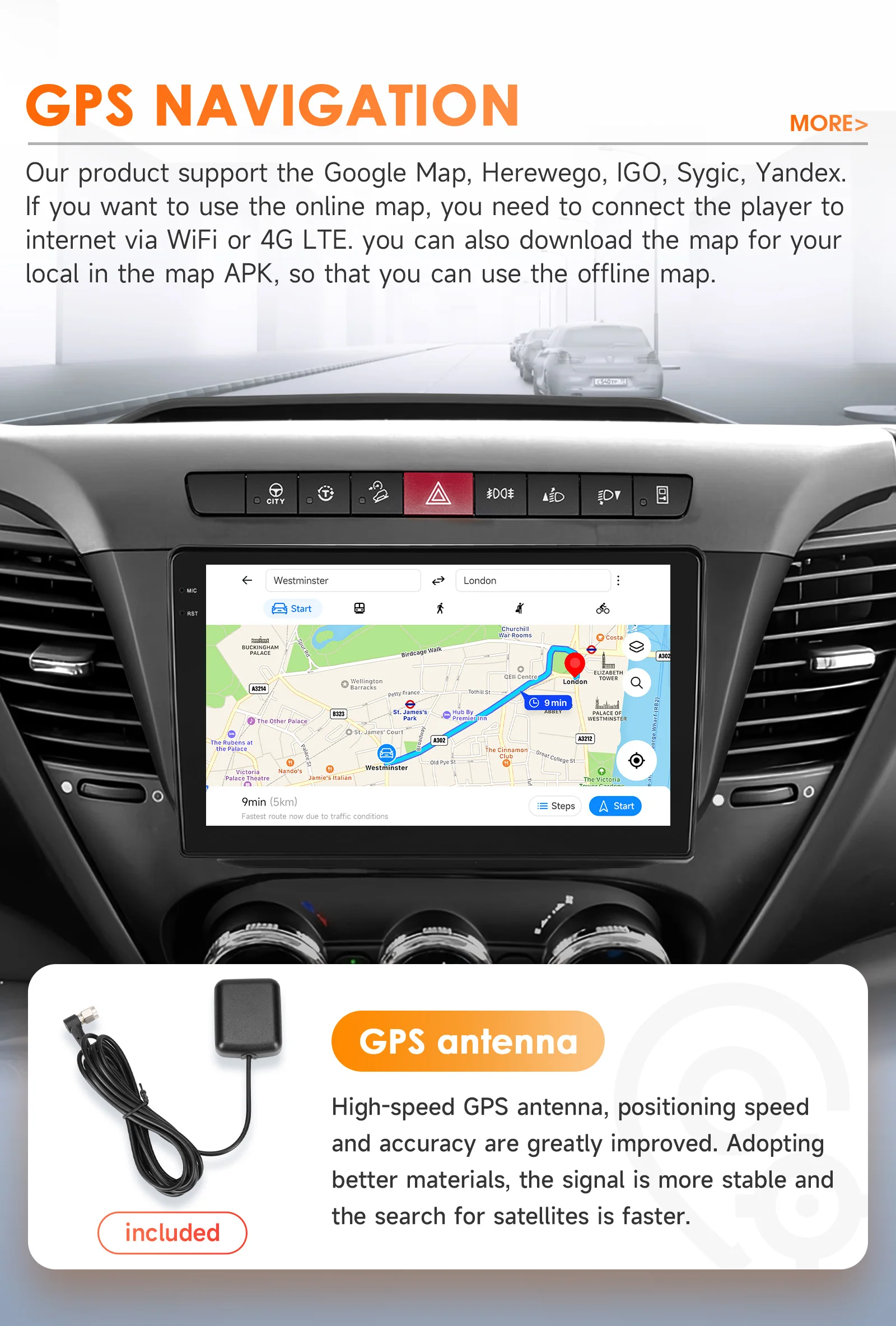 Hizpo 8Core 8G 128G Android 14 Autoradio für Iveco Daily 2013–2021 CarPlay 2Din 4G BT5.4 DSP GPS von Qualcomm Snapdragon 6115 – Detail 32
