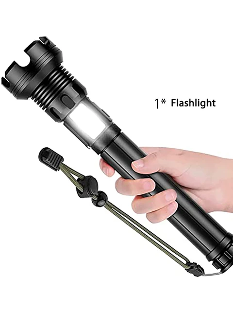 Rechargeable Flashlight 90000 Lumens Led Flashlight Upgraded P70 7 Modes Lighting Zoomable for Outdoor Emergency P90