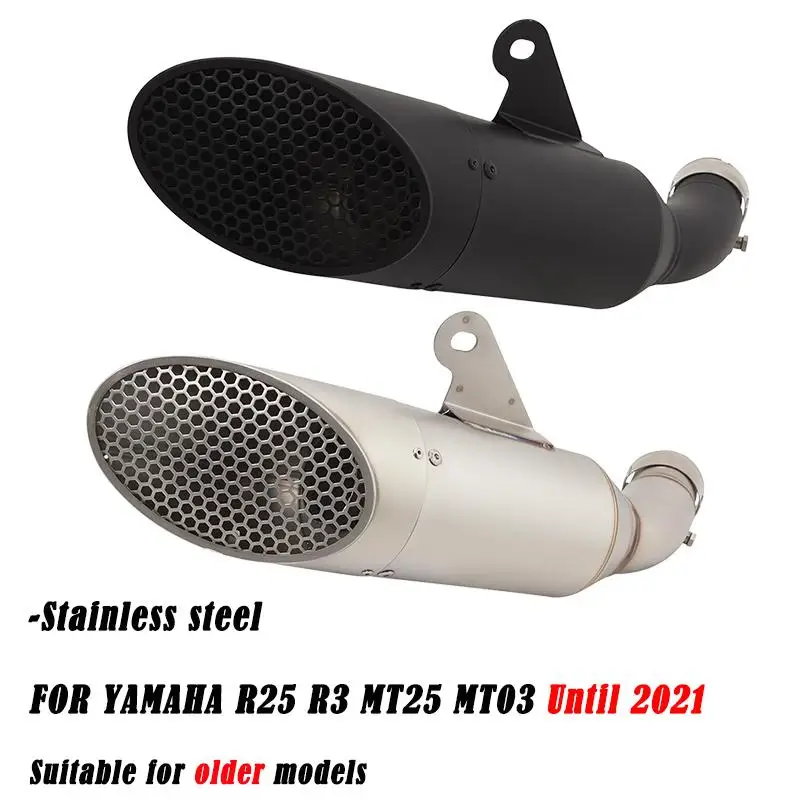 

For YAMAHA R25 R3 MT25 MT03 Until 2021 Motorcycle Exhaust Tail Pipe Tips Muffler Escape Tube Stainless Steel Modified