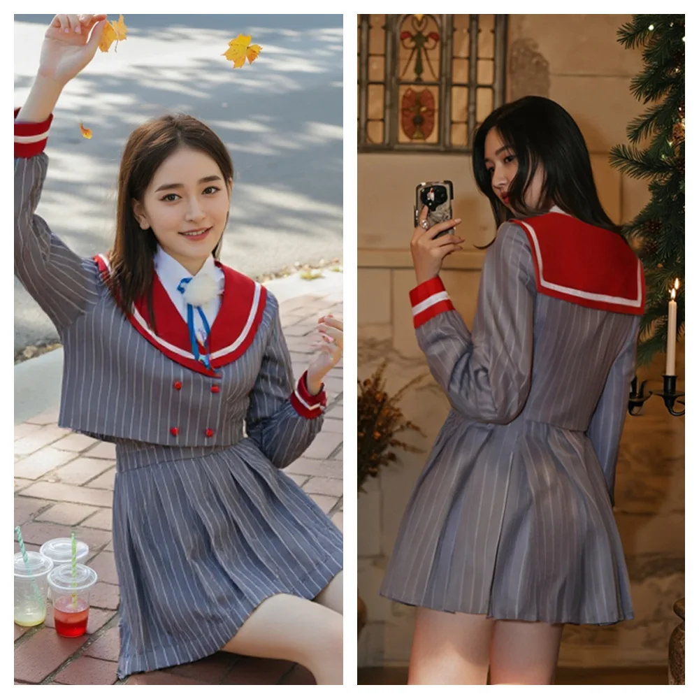 YouTuber: Shigure Ui | School Uniform Cosplay Costume 18 K-On! Ui Hirasawa Sailor School Uniform Cosplay Costume