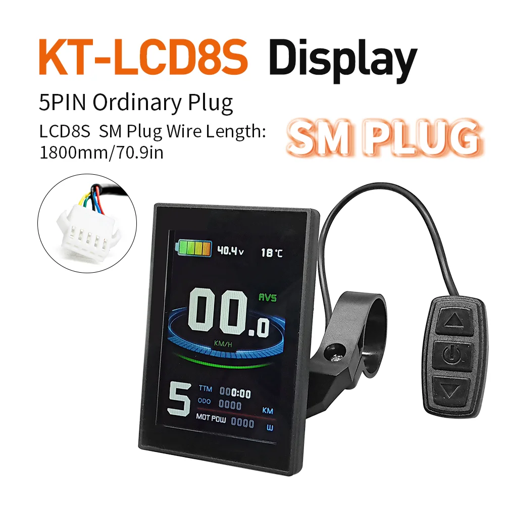 Display LCD Fydun Kt Led880 Per Bici Elettrica – 36V/48V Compatibile Controller KT – Semplice E Leggero