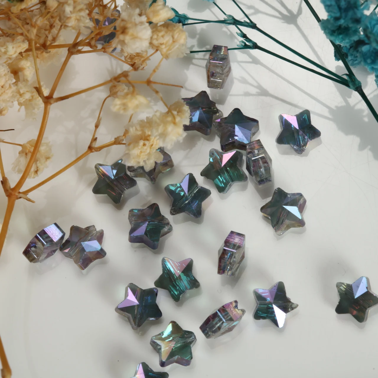 Sparkling Star Glass Beads