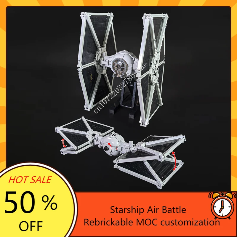 

1208PCS MOC Space Battle Series TIE Outlander Foldable Wing Model Building Blocks Technology Bricks DIY Assembly Toys Kids Gifts