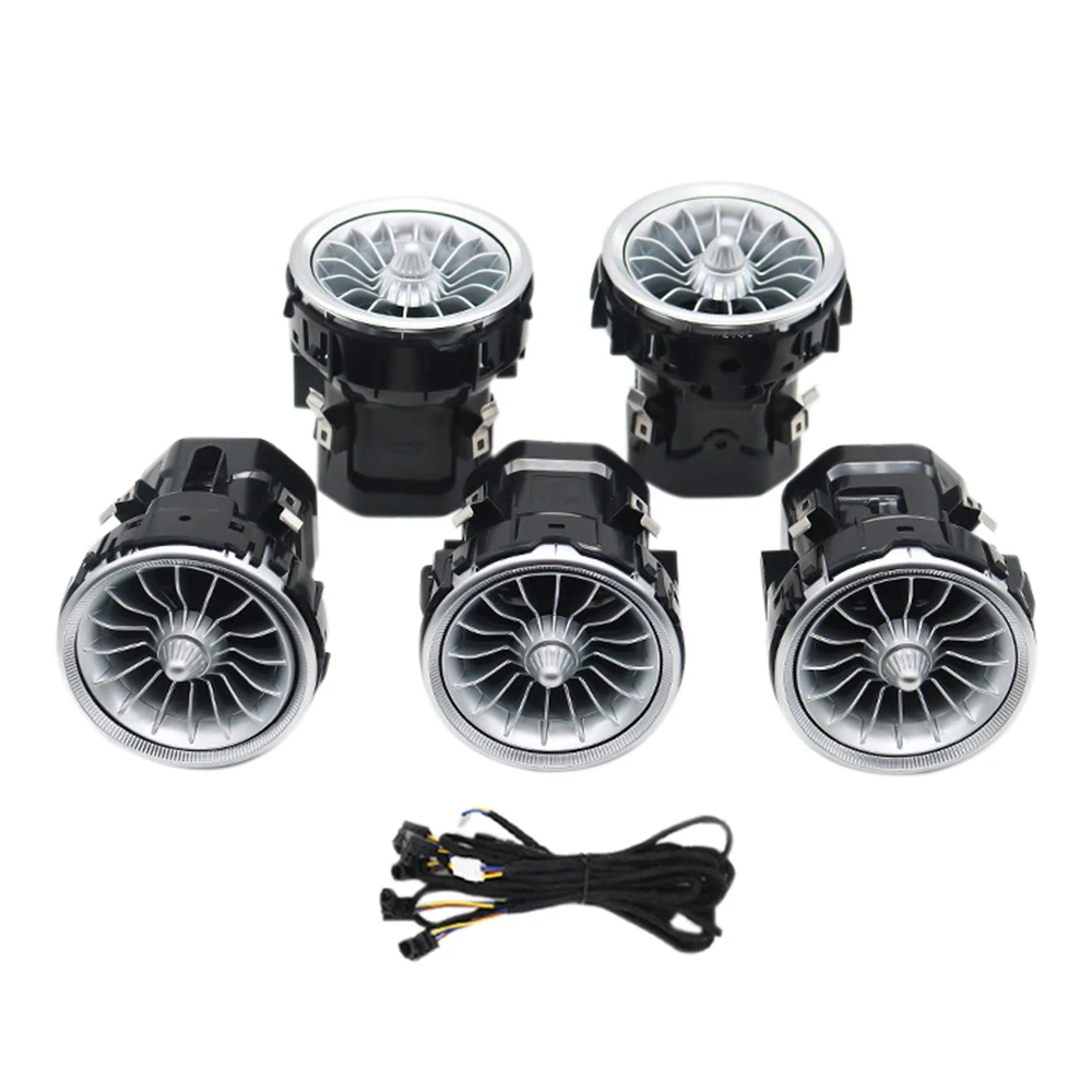 

3 Color Car Front Turbine Air Outlet Ambient Light A/C Vent Outlet Atmosphere Lamp for Benz C Class W205 GLC X253