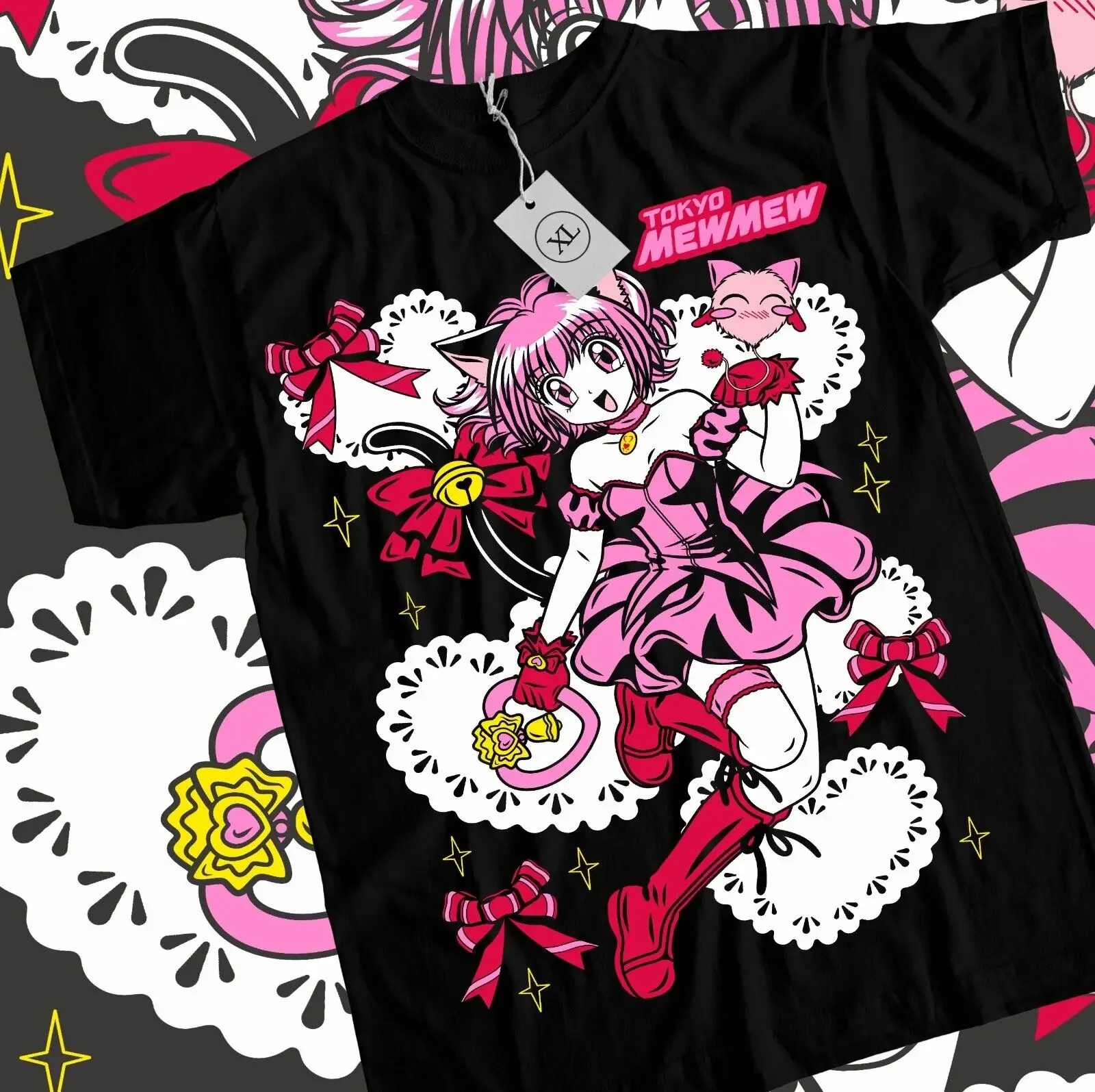 

Ichigo Momomiya футболка Токио Mew волшебная девушка Харадзюку аниме рубашка все размеры