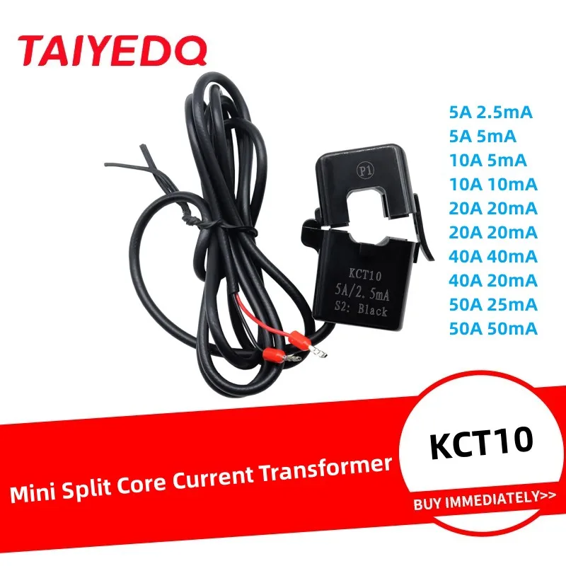 KCT10 Current Transformer 5A/5mA 5A/2.5mA 10A/5mA 50A/25mA Mini Split ...