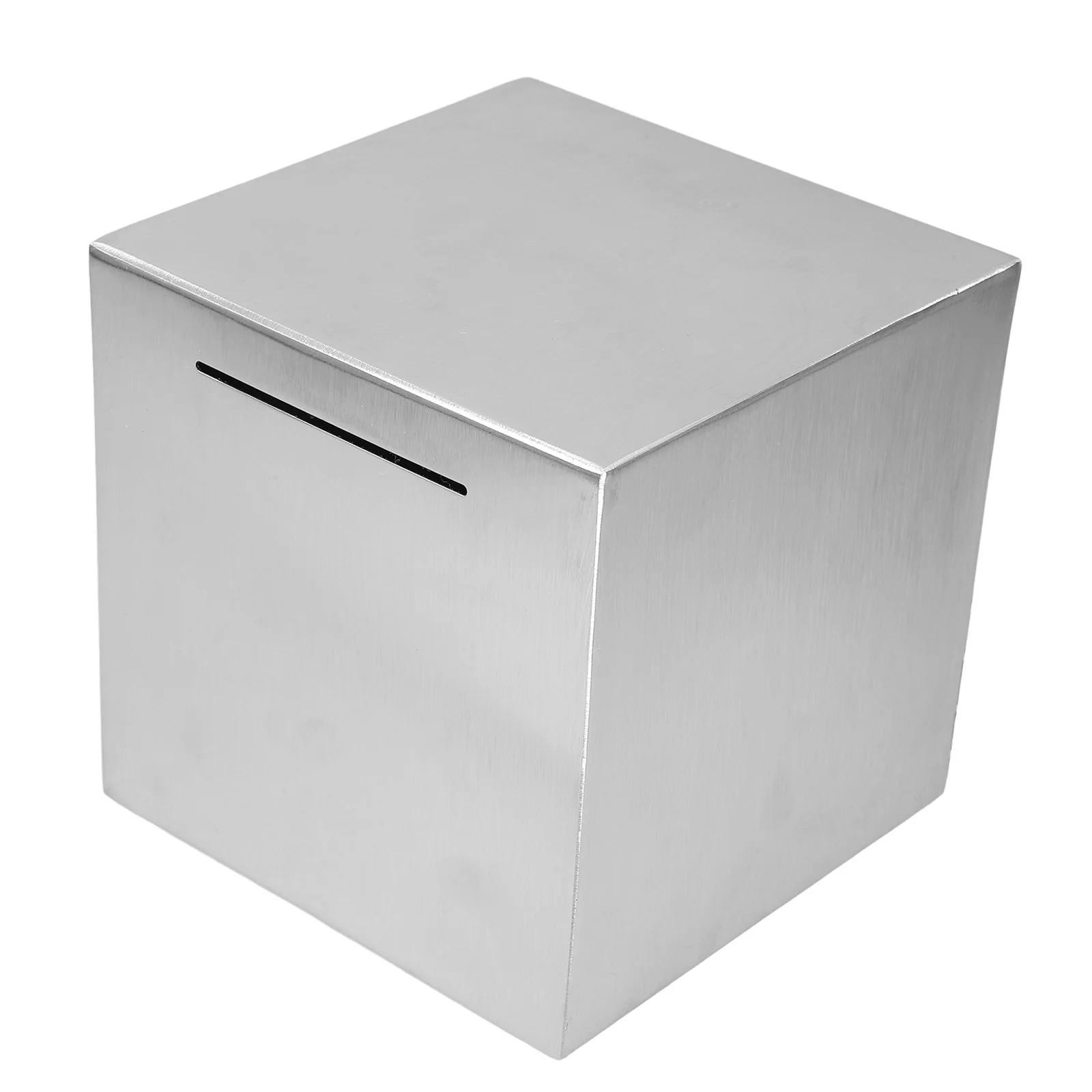 

Stainless Steel Piggy Bank Money for Office Home Metal Coins Container Desktop Unbreakable Safe