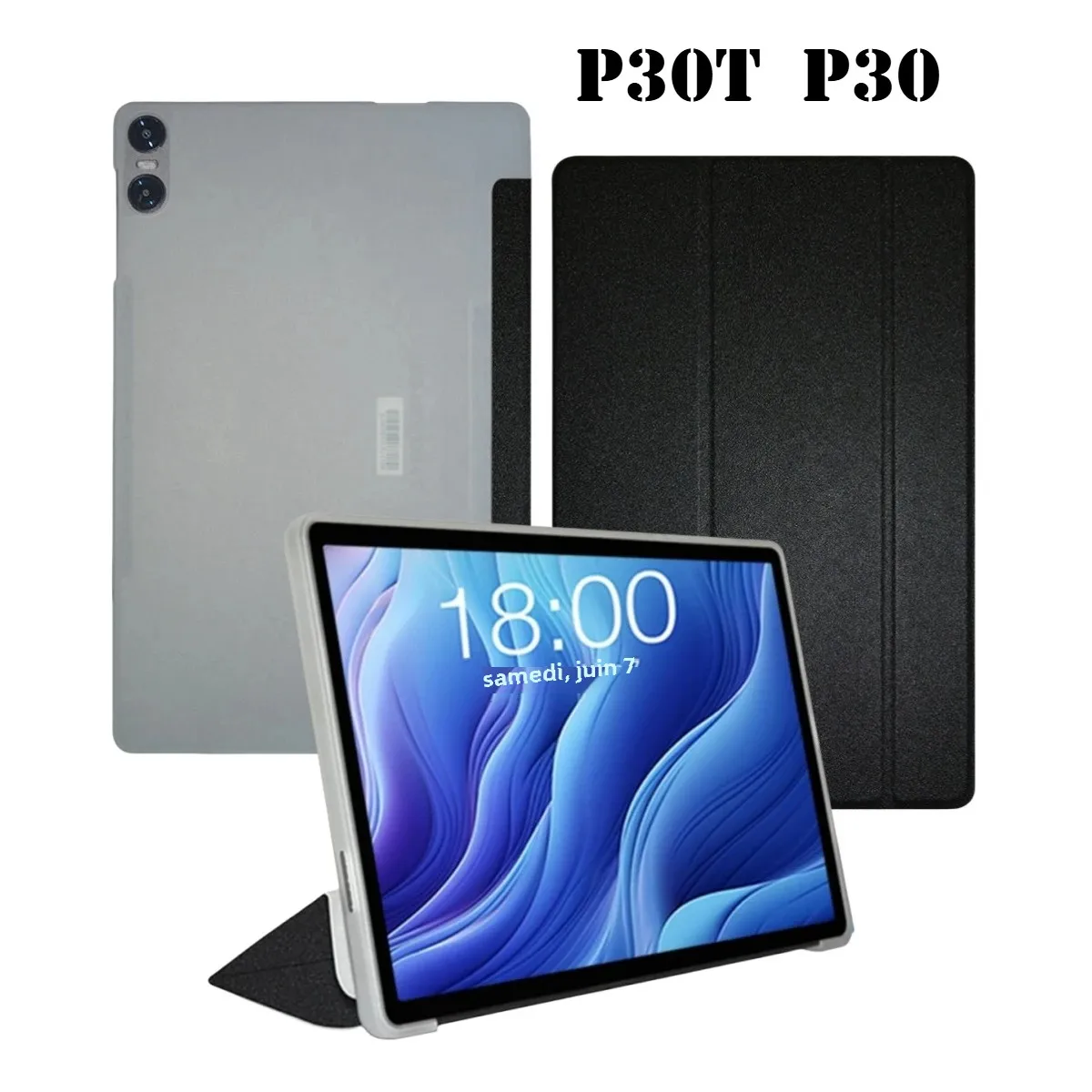 Custodia A Libro Con Tastiera Per Teclast P30/P30T 10.1'' – Pelle PU, Supporto Magnetico, Auto Sleep/Wake