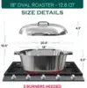 Oven - 12.6  Pot ForCookware, Bread Baking & More - Roaster Pan with Silicone C 3