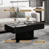 Led Coffee Table for Living Room, Living Room Table Rectangular Center Table, Modern High Gloss Wooden Coffee Tables 6