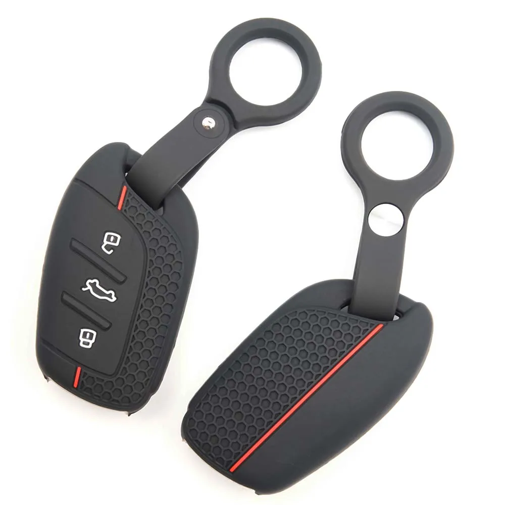 Silicone Protective Key Fob Cover with 3-Button Design