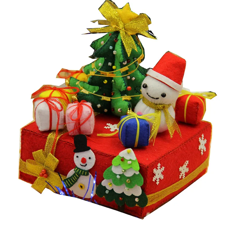 Trojan horse eight tone box Felt kit Non-woven cloth Craft DIY Sewing set Felt Handwork Material DIY needlework supplies