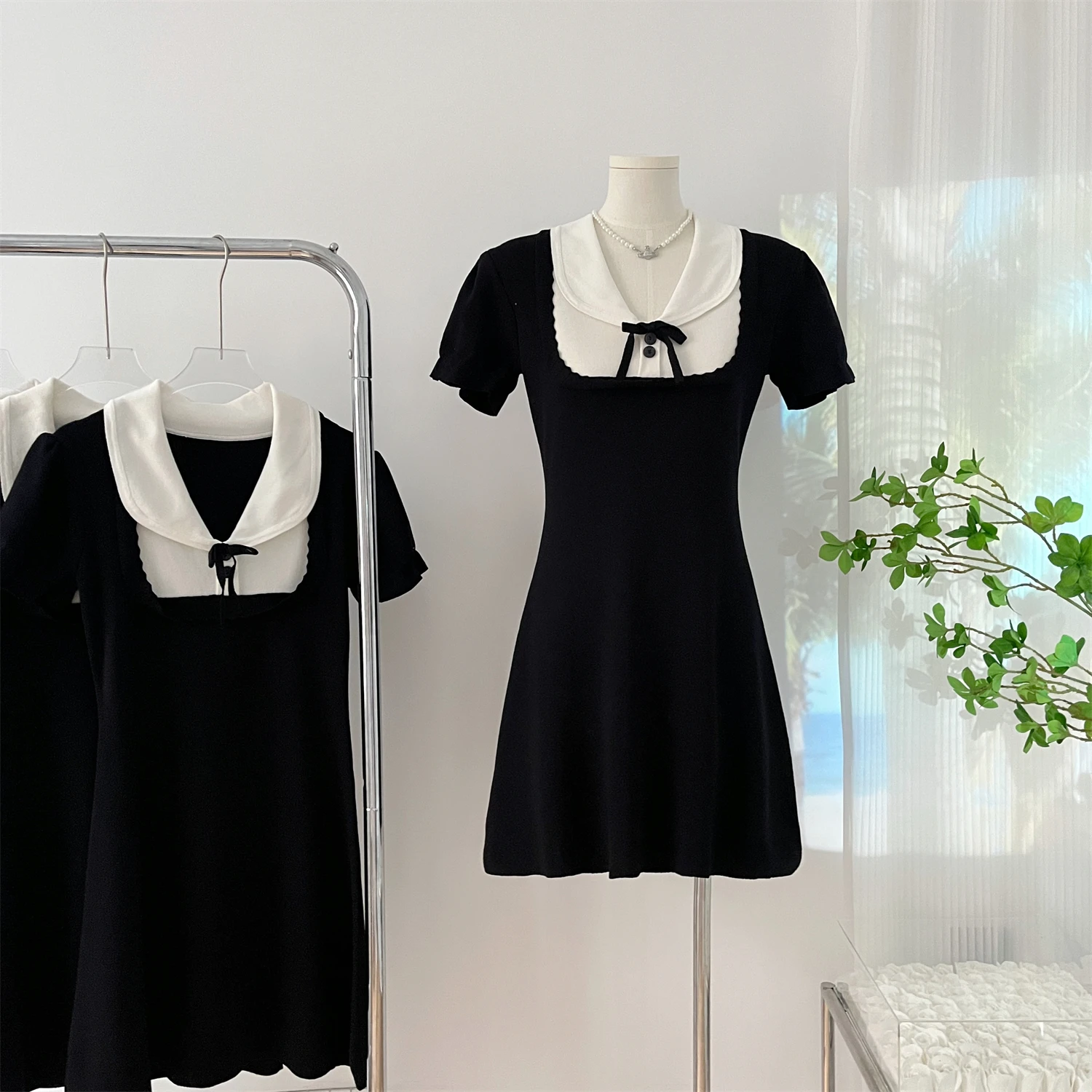 

Women Black Gothic Luxury Dress Y2k Vintage Elegant Kawaii Short Sleeve Mini Dresses Vintage Party Club One Piece Frocks Clothes