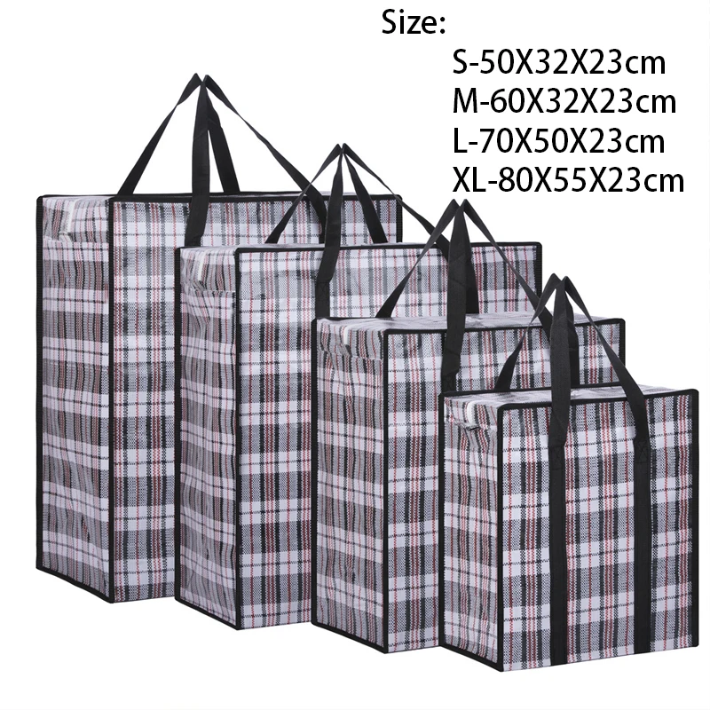 Extra large hand-held folding travel bag thickening large capacity waterproof luggage storage bag moving packing woven bag