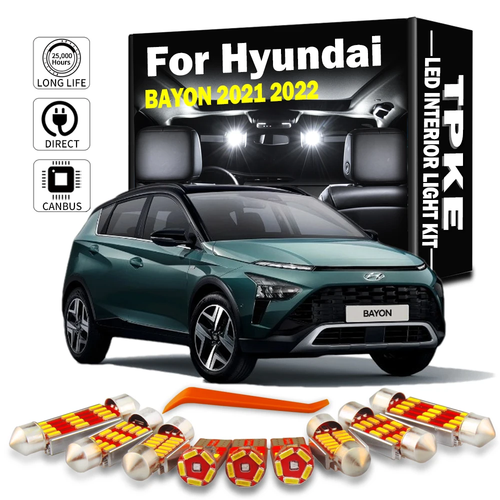 

TPKE, 11 шт., фонарь для чтения автомобиля Hyundai BAYON 2021 2022
