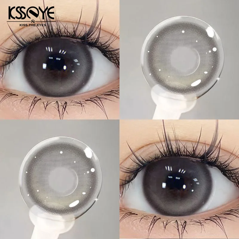 KSSEYE 2Pcs Natural Korea Contacts Lenses Myopia Prescription Color