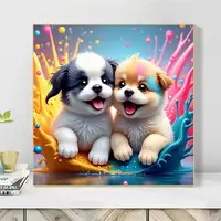 Momoart New Arrivals Drawing By Numbers Dog Animal DIY Painting By Number No Frame Paint Kit For Adults Decor For Home 3