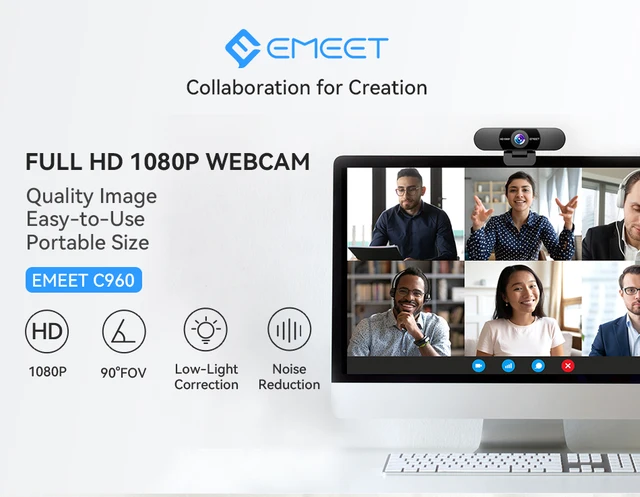 Webcam 4K 1080P 60FPS Autofocus Streaming, caméra EMEET Sfemale Live Stream  avec micros et couverture de confidentialité pour Tiktok/Prometting -  AliExpress