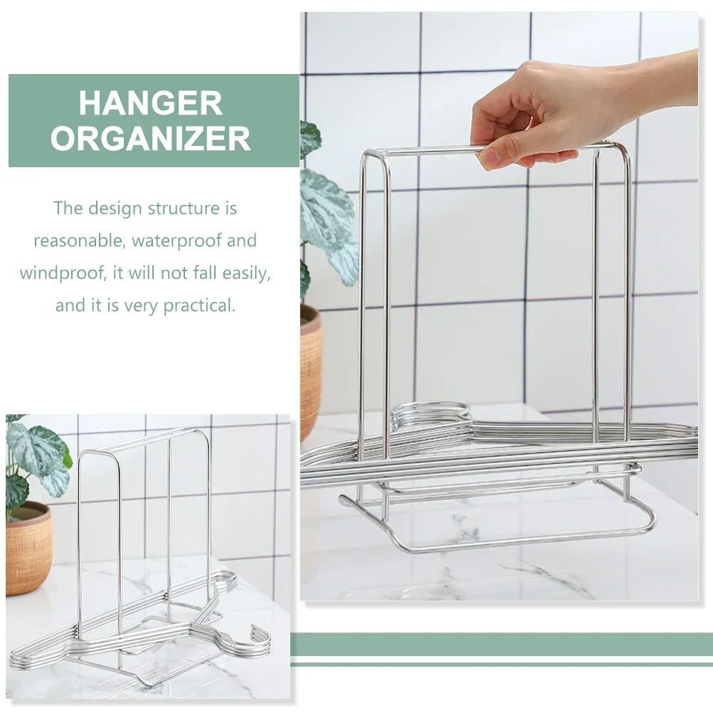 Hanger  Rack Laundry Room Accessory Clothes Stands Metal Shelves Stainless Steel Organizer Shelf Bathroom  Donkey 5