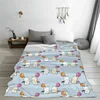 Final Fantasy Moogles Flannel Blanket 3D Art Anime cartoon Customized Throw Blanket for Home 125*100cm Plush Thin Quilt 2