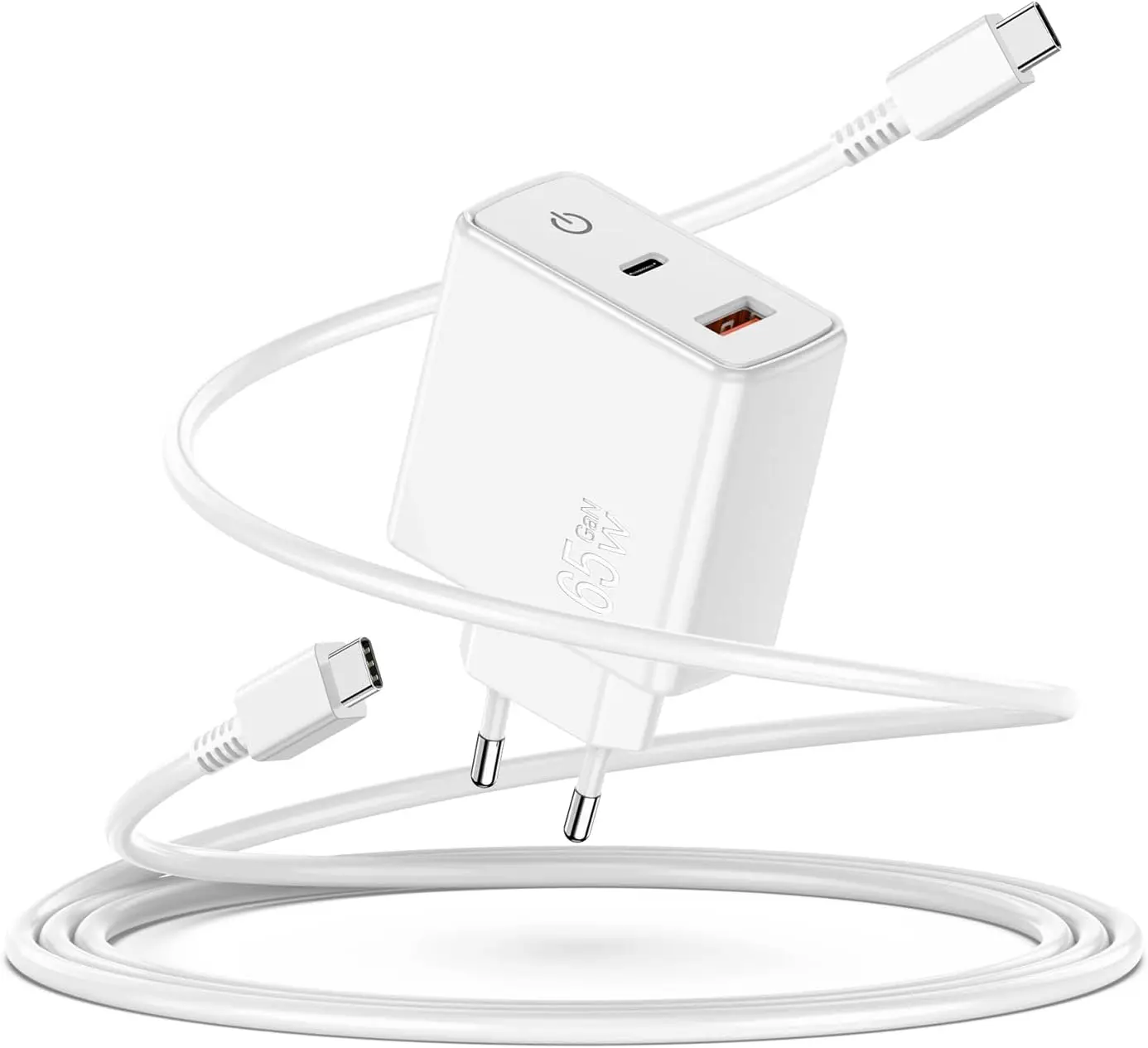 High-Power GaN Charger with PPS PD USB A+C Fast Charging Capability