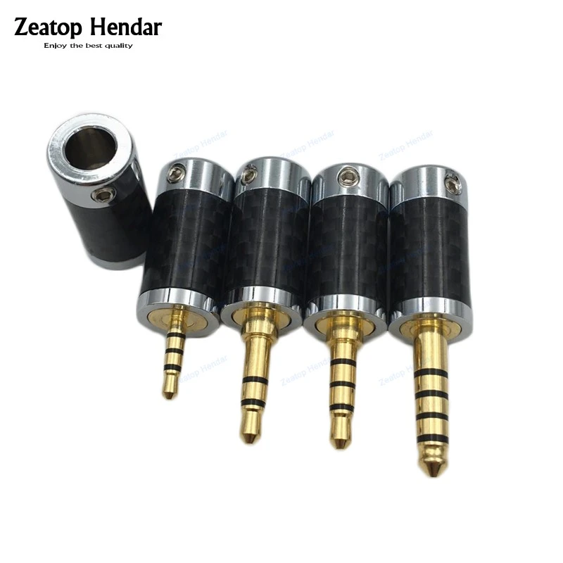 Conector estéreo de fibra de carbono para reparación de auriculares, Conector de Audio de HiFi no magnético de 2,5mm/3,5mm/4,4mm, 4, 5 polos, 1 ud.|Conectores| - AliExpress