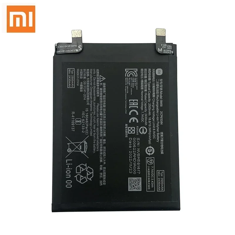 Xiaomi 11t pro用の交換用バッテリー,5000mAh, 100% mAh