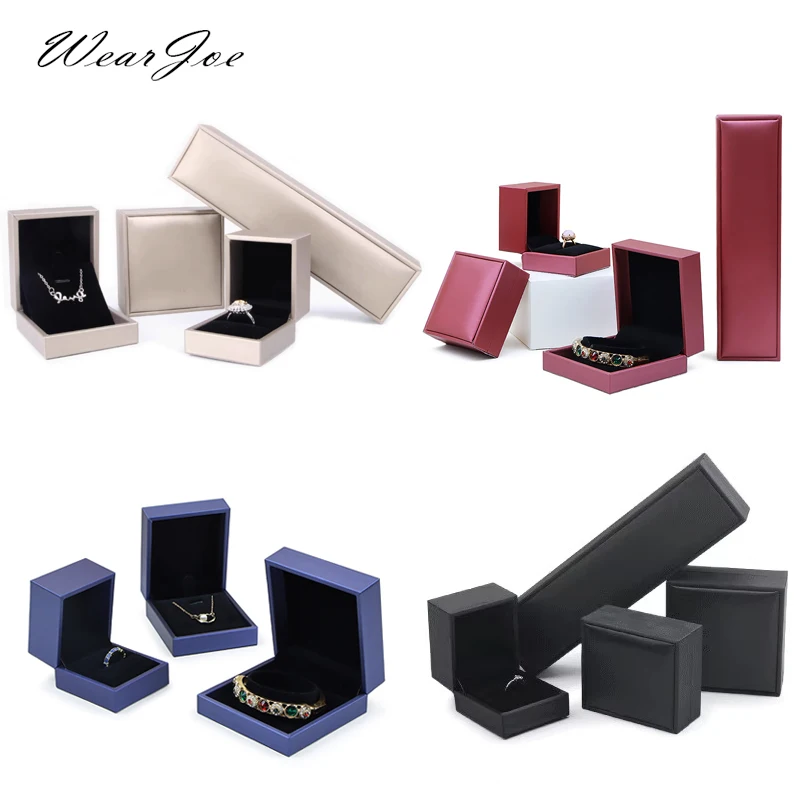 jewelry casket cosmetic storage box makeup packing organizer multi function earrings ring container case portable leather travel Portable Travel Jewelry Box Storage Pendant Necklace Bracelet Gift Wedding Diamond Ring Box Minimalist Jewellery Organizer Case