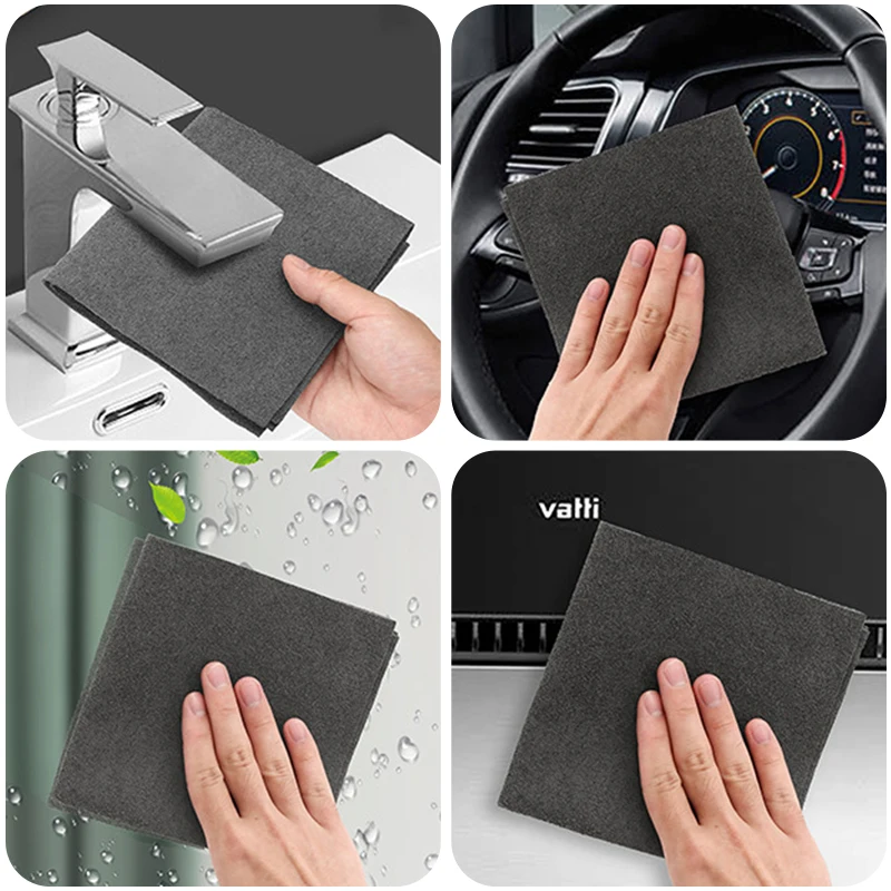 Car Window Cleaning Cloths Reusable Mirror Wipe Towels Microfiber Windows Washing Rags Household Glass Clean Tools