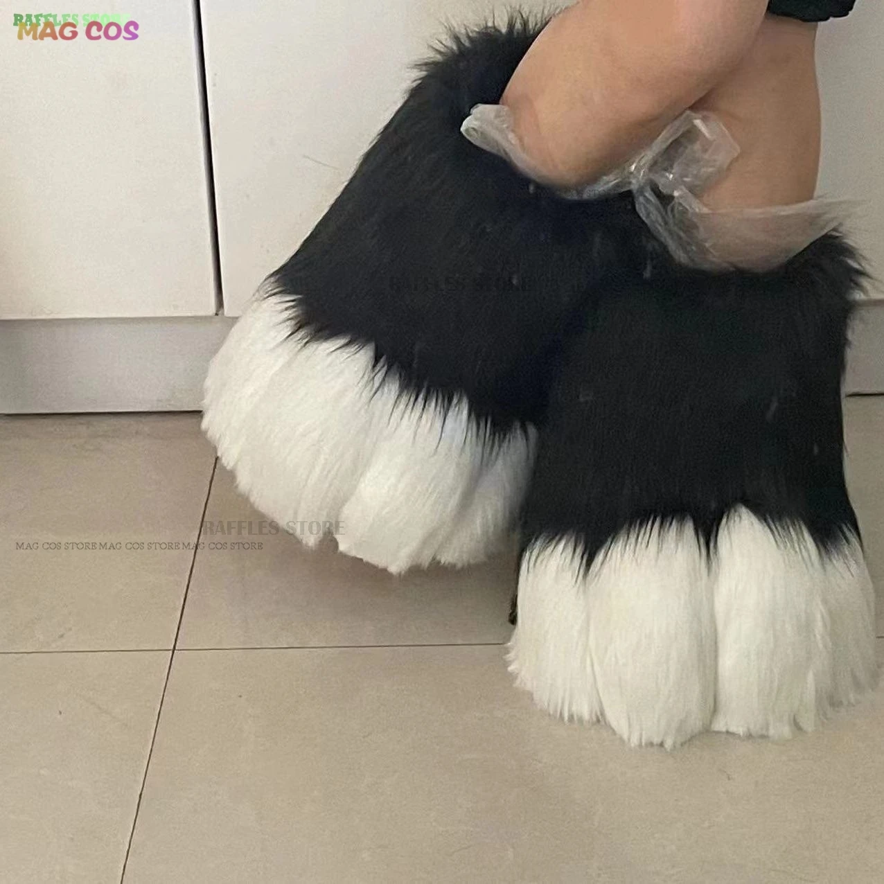 

Fursuit Cosplay Paw Shoes Accessories Furry Cosplay Rubbit Cat Boots Cute Fluffy Animal Manga Party Cos Wearable Unisex Costume