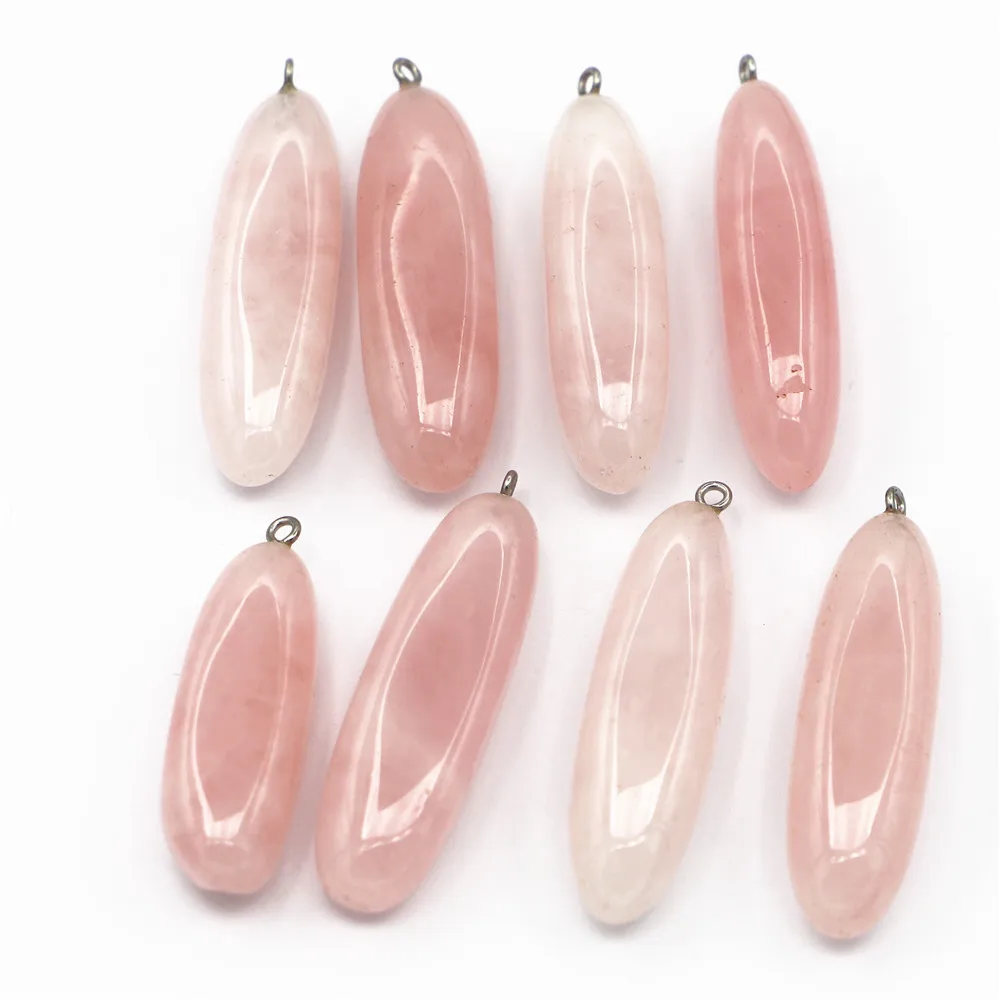 New Hot Natural Stone irregular Rose Quartz Crystal Pendants Charms for Fashion Women Jewelry Making 10pcs Bulk Items Wholesale