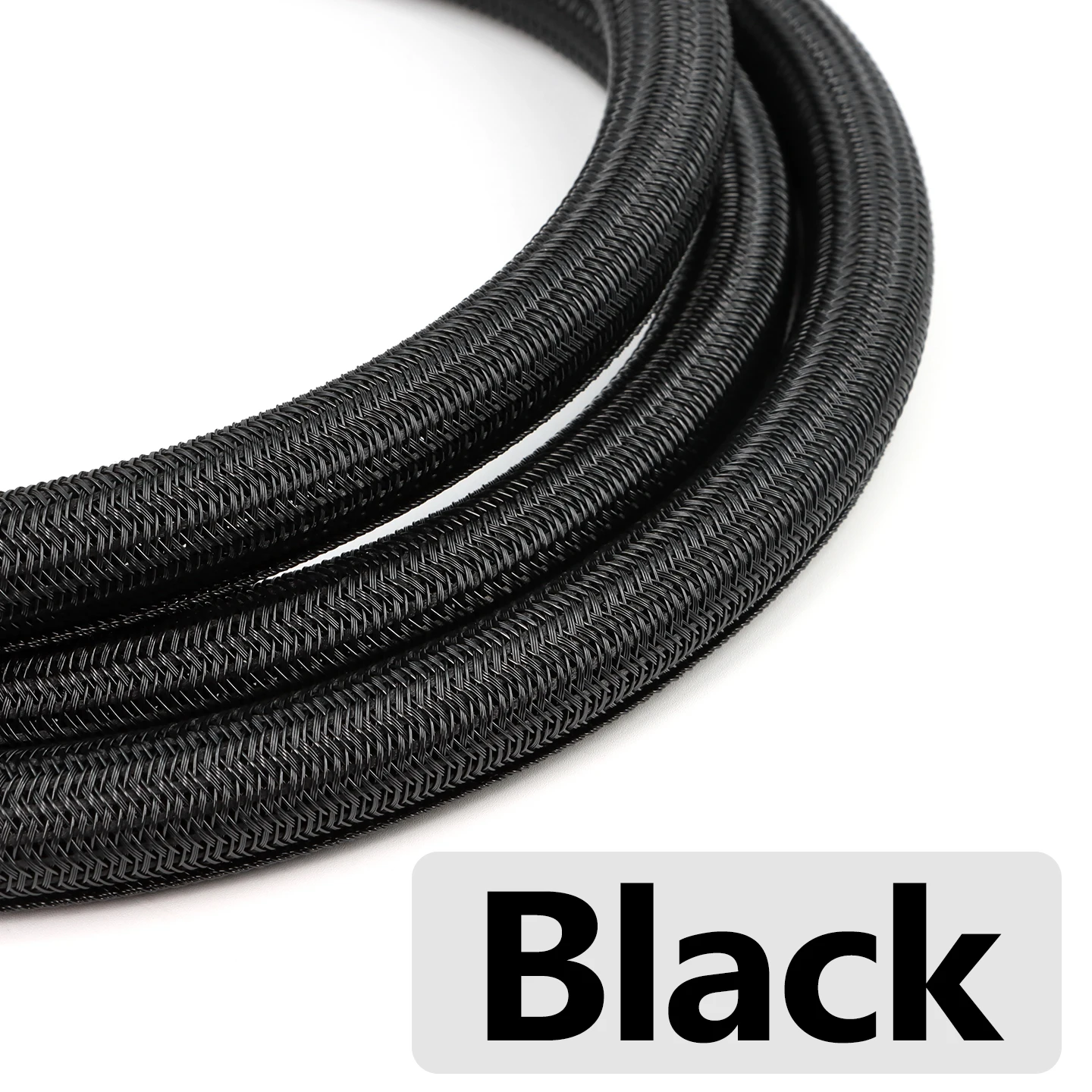 Durable PET Braided Cable Sleeve - Wear Resistant Insulated Wire Organizer