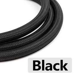 Durable PET Braided Cable Sleeve - Wear Resistant Insulated Wire Organizer - 3mm (Black)
