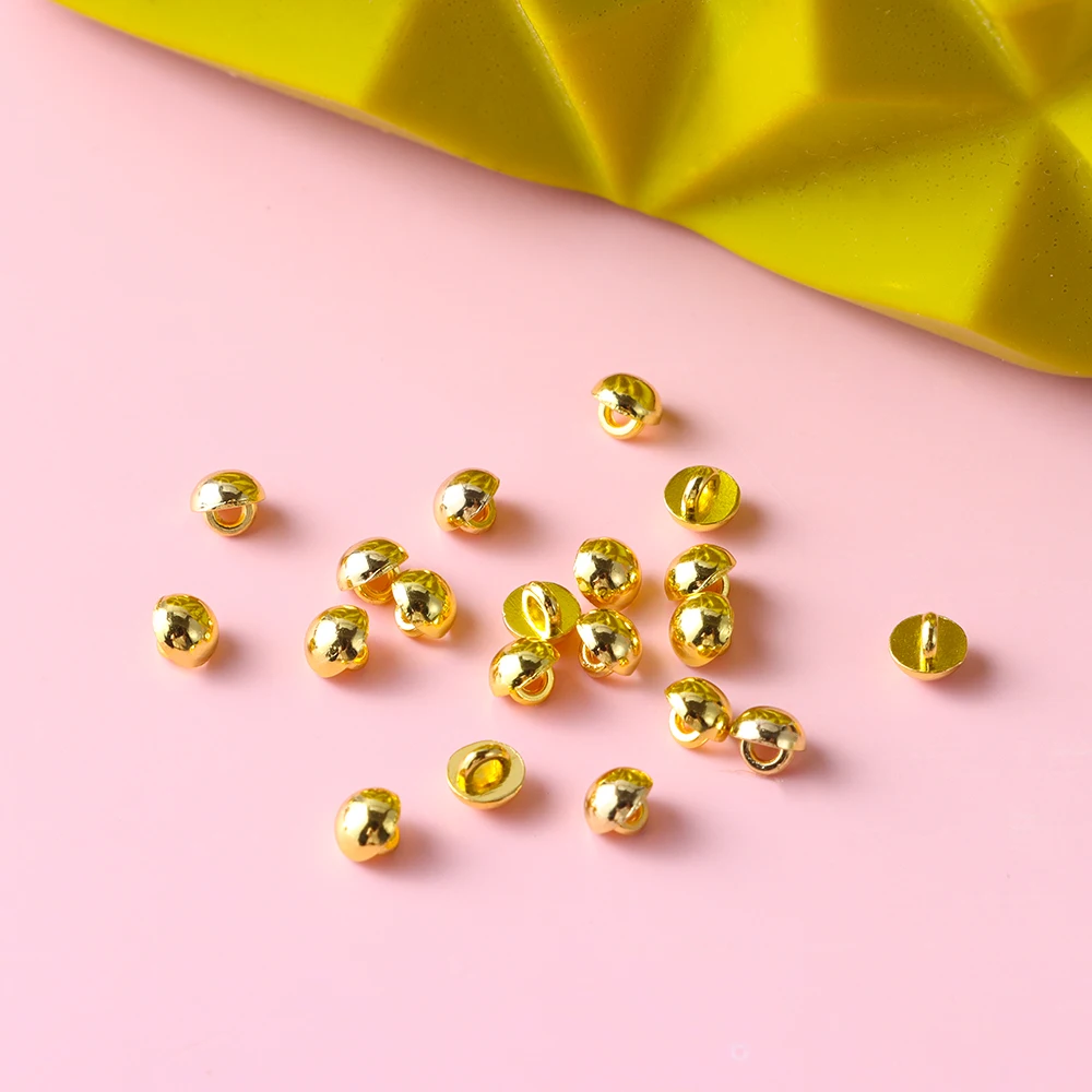 20pcs 10 Colors Mini DIY Belt Buckles Ultra-small Buckle  Mushroom Buttons 1/6 Dolls Clothing